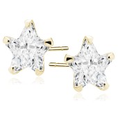 Cercei argint placati cu aur galben stelute 7 mm DiAmanti 1CS7EG_W-DIA